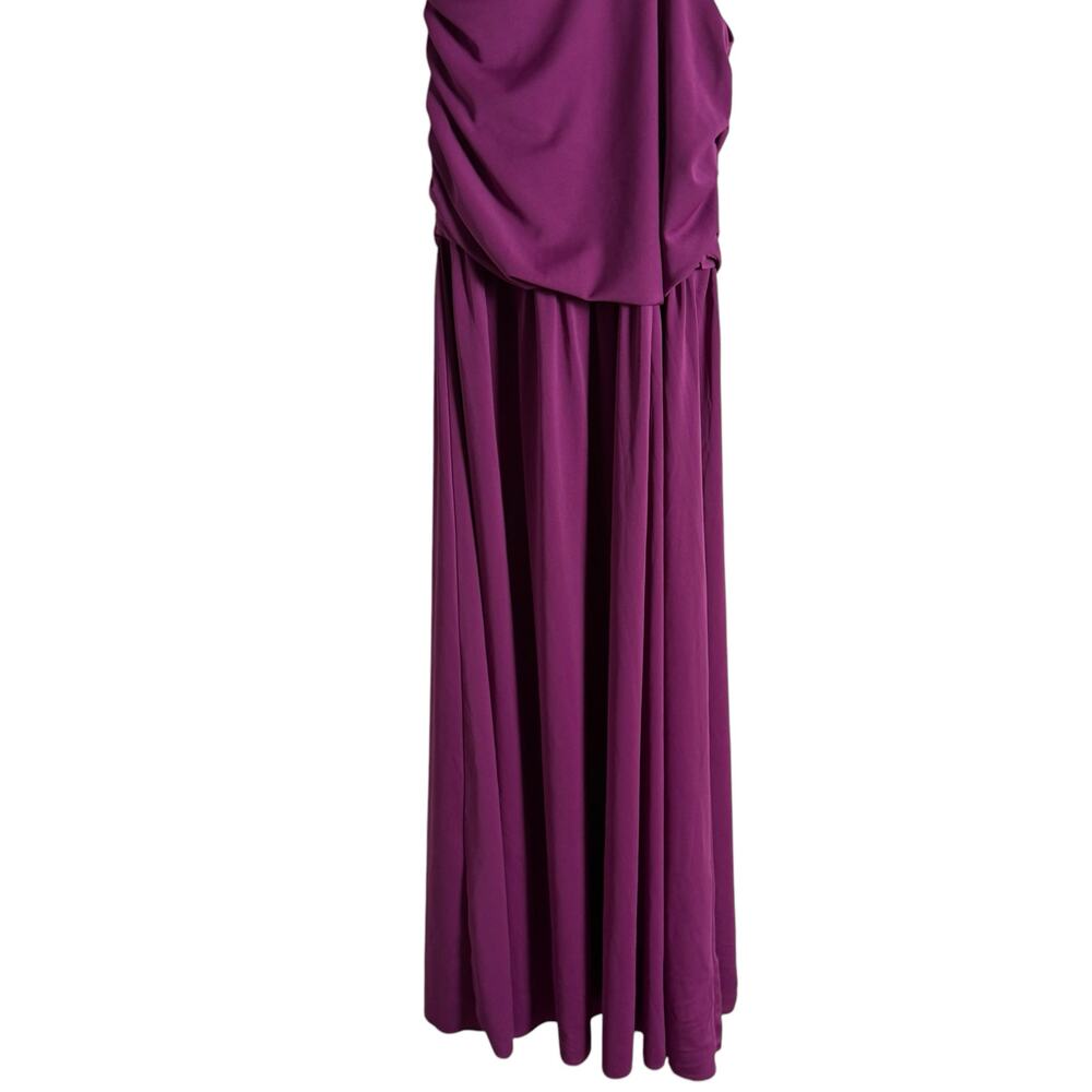 Tanya Taylor Nami Purple Asymmetric Boat Neck Draped Cap Sleeve Gown Size 2 - Picture 14 of 16